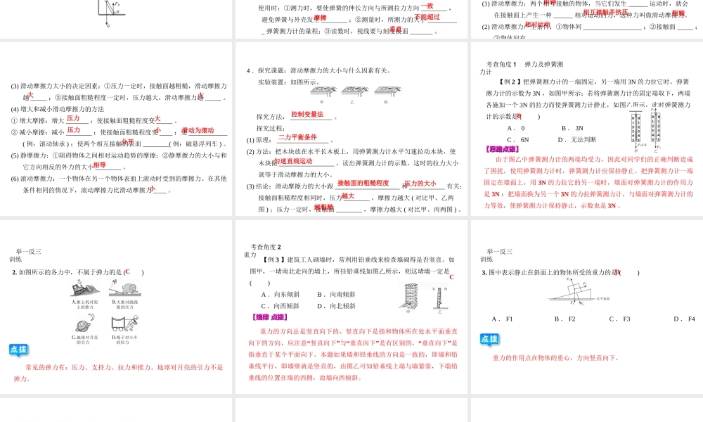 （全国版）中考物理总复习 第十一章 力课件-人教版初中九年级全册物理课件