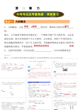 （全国版）中考物理总复习 第十一章 力课件-人教版初中九年级全册物理课件