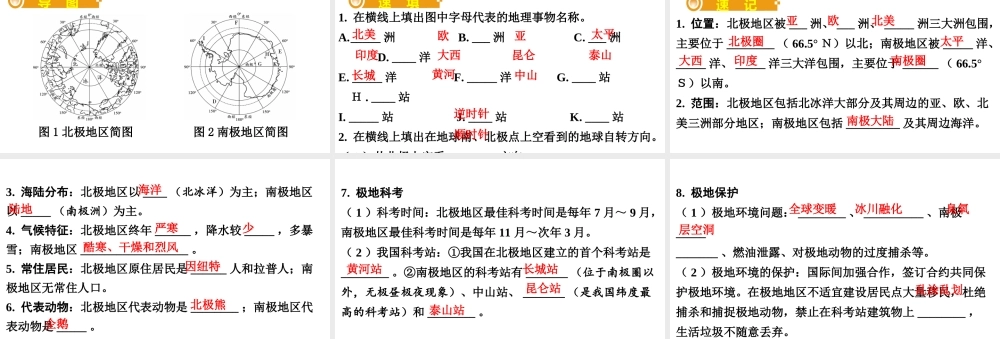 （人教通用）中考地理总复习 十二 极地地区课件-人教版初中九年级全册地理课件