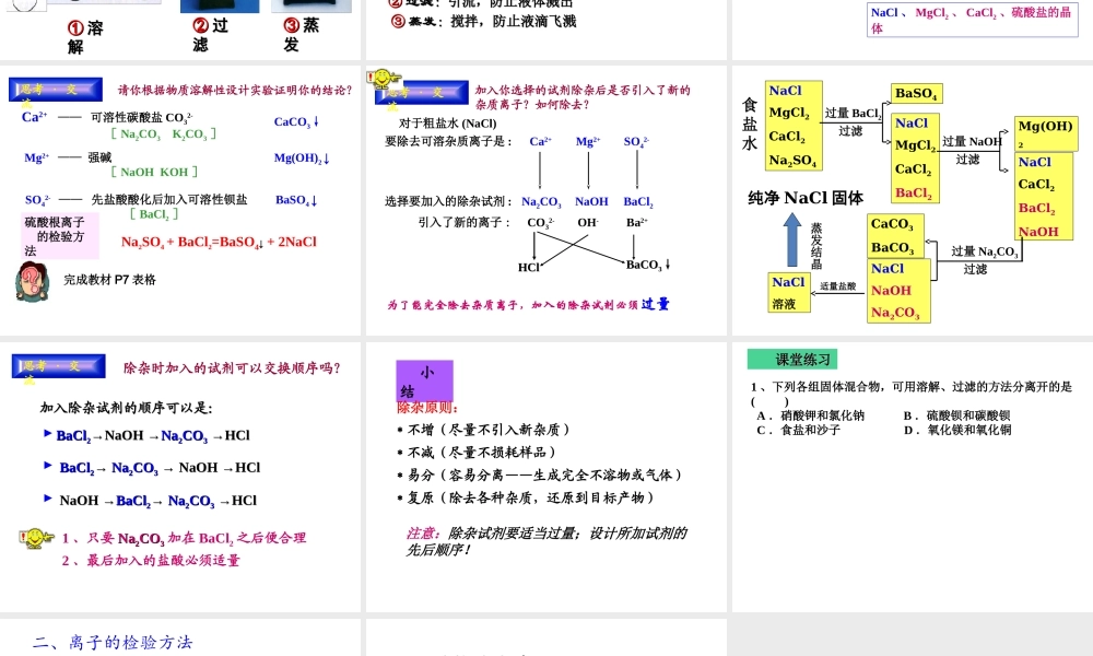 （包头专用）中考化学 粗盐提纯课件-人教版初中九年级全册化学课件