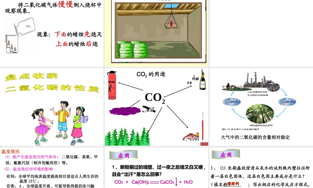 （包头专用）中考化学 二氧化碳的性质课件-人教版初中九年级全册化学课件