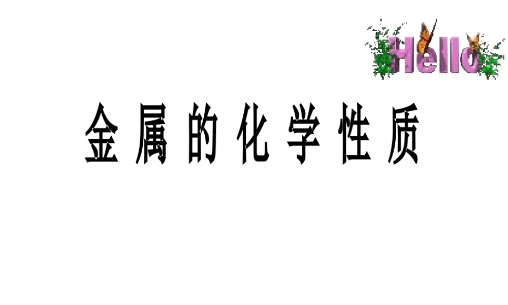 （包头专用）中考化学 金属的化学性质课件-人教版初中九年级全册化学课件