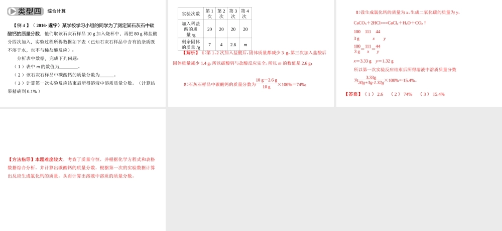 （四川版）中考化学总复习 第二篇 专题七 化学综合计算课件-人教版初中九年级全册化学课件