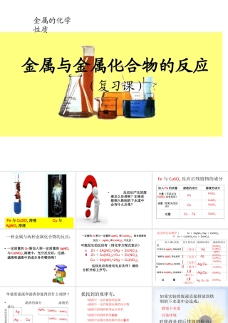 （包头专用）中考化学 金属与盐溶液的反应课件-人教版初中九年级全册化学课件