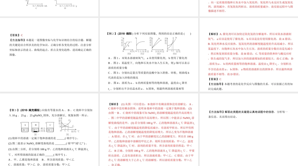（四川版）中考化学总复习 第二篇 专题五 函数图像题课件-人教版初中九年级全册化学课件