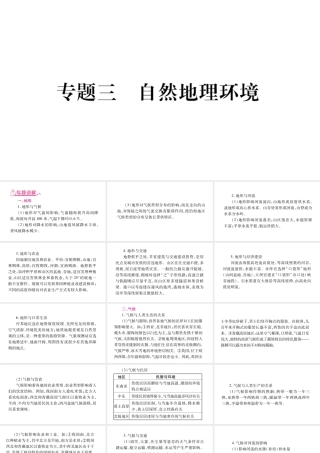 （人教通用）中考地理总复习 专题3 自然地理环境课件-人教版初中九年级全册地理课件