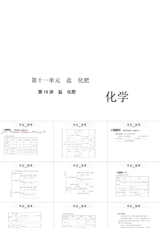 （四川版）中考化学总复习 第一篇 第18讲 盐 化肥课件-人教版初中九年级全册化学课件