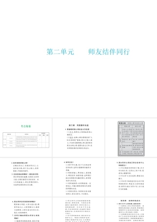 （云南省）中考政治总复习 八上 第二单元 师友结伴同行（考点链接考点梳理考法探究）课件 新人教版-新人教版初中九年级全册政治课件