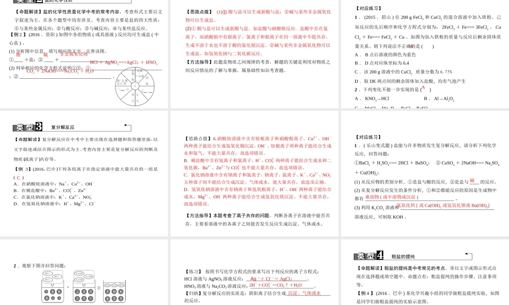 （四川地区）中考化学 第1篇 第20讲 生活中常见的盐课件-人教版初中九年级全册化学课件