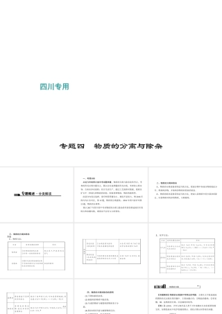 （四川地区）中考化学 第2篇 专题四 物质的分离与除杂课件-人教版初中九年级全册化学课件
