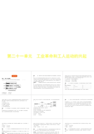 （全国通用）中考历史总复习 第五部分 世界近代史 第二十一单元 工业革命和工人运动的兴起（试卷部分）课件 新人教版-新人教版初中九年级全册历史课件