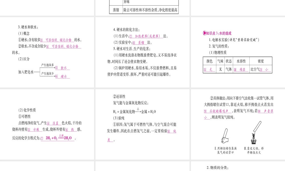 （四川地区）中考化学总复习 第4单元 自然界的水教学讲解课件-人教版初中九年级全册化学课件