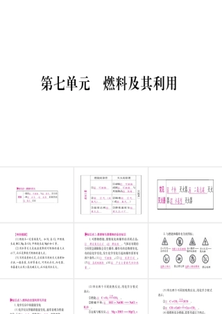 （四川地区）中考化学总复习 第7单元 燃料及其利用教学讲解课件`-人教版初中九年级全册化学课件