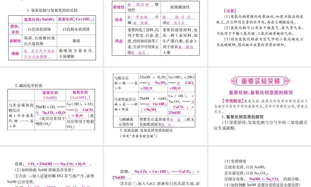 （四川地区）中考化学总复习 第10单元 酸和碱教学讲解课件-人教版初中九年级全册化学课件
