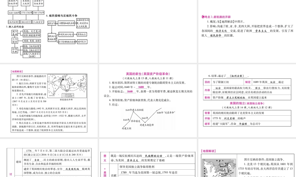 （四川专版）历史 第3版块 世界近代史讲解课件 川教版-川教版初中九年级全册历史课件