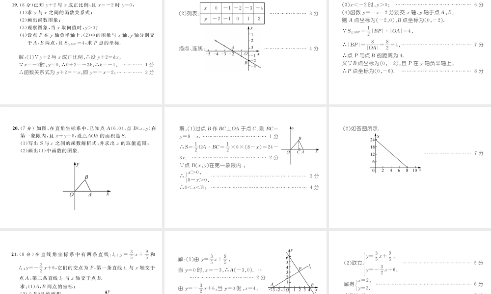 （云南专级数学下册 第19章 一次函数达标测试卷作业课件 （新版）新人教版-（新版）新人教级下册数学课件