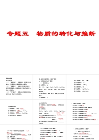 （天津地区）中考化学总复习 专题五 物质的转化与推断课件-人教版初中九年级全册化学课件