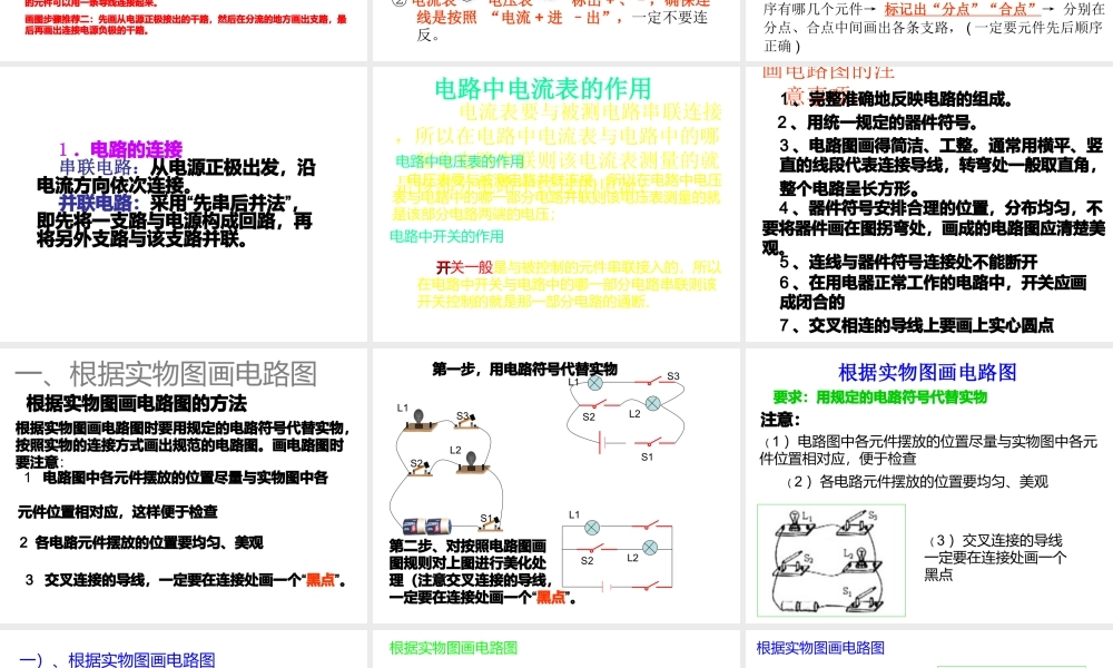 （天津地区）中考物理总复习 电路图、实物图连接课件-人教版初中九年级全册物理课件
