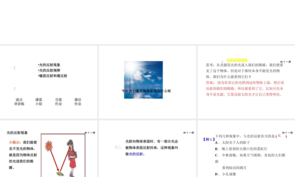 （安徽专版）2018年八年级物理上册 3.2 探究光的反射规律课件 （新版）粤教沪版