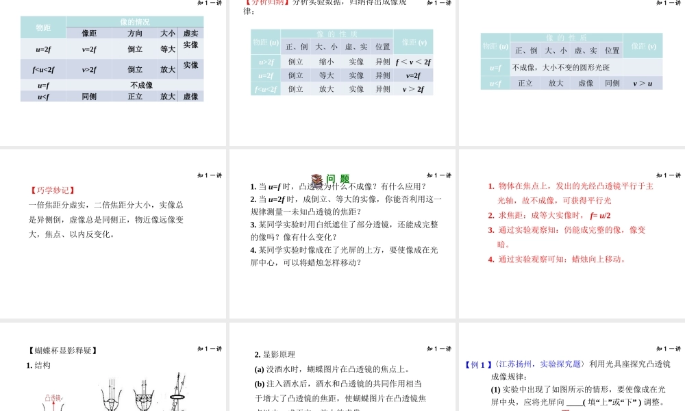（安徽专版）2018年八年级物理上册 3.6 探究凸透镜成像规律课件 （新版）粤教沪版