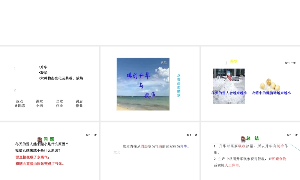 （安徽专版）2018年八年级物理上册 4.4升华和凝华课件 （新版）粤教沪版