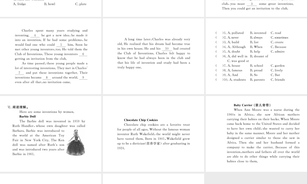（娄底专用）秋九年级英语全册 Unit 6 When was it invented Section A（3a-4c）作业课件 （新版）人教新目标版-（新版）人教新目标版初中九年级全册英语课件