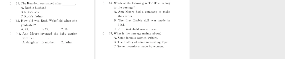 （娄底专用）秋九年级英语全册 Unit 6 When was it invented Section A（3a-4c）作业课件 （新版）人教新目标版-（新版）人教新目标版初中九年级全册英语课件