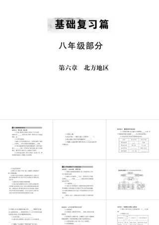 （全国通用版）中考地理 八年级部分 第6章 北方地区复习课件-人教版初中九年级全册地理课件