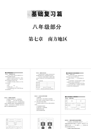 （全国通用版）中考地理 八年级部分 第7章 南方地区复习课件-人教版初中九年级全册地理课件