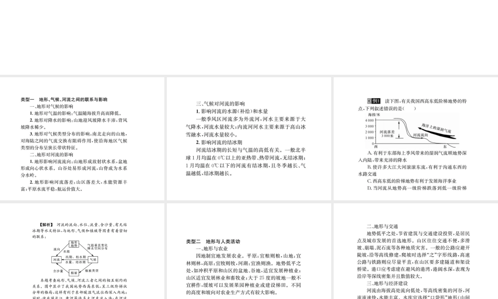（全国通用版）中考地理 专题三 地形、气候、河流对人类生产、生活的影响复习课件-人教版初中九年级全册地理课件