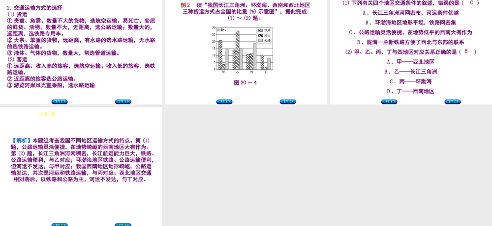 （呼伦贝尔兴安盟专版）中考地理复习方案 教材梳理篇 第20课时 交通运输课件-人教版初中九年级全册地理课件