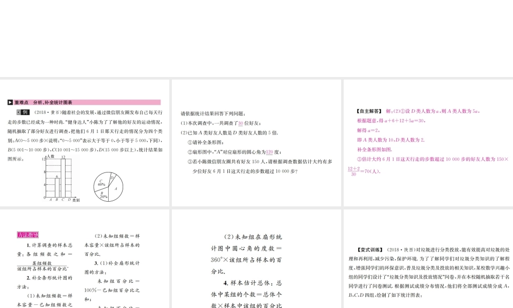 （全国通用版）中考数学复习 第八单元 统计与概率 第27讲 统计课件-人教级全册数学课件