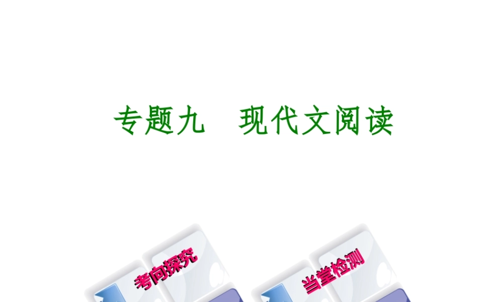（吉林专版）中考语文 第二篇 阅读 专题九 现代文阅读复习课件-人教版初中九年级全册语文课件
