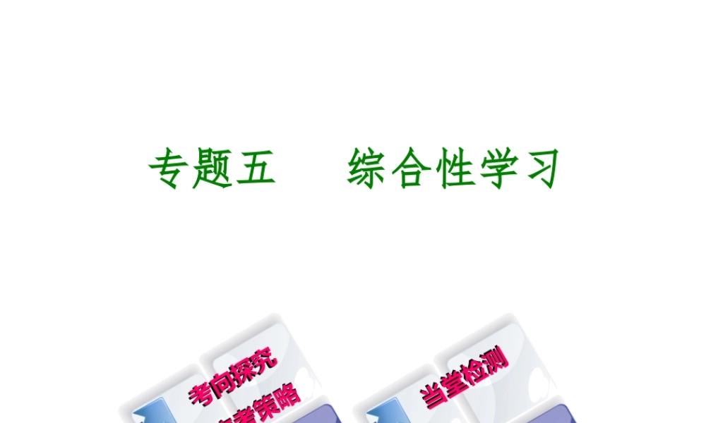 （吉林专版）中考语文 第一部分 积累与运用 专题五 综合性学习复习课件-人教版初中九年级全册语文课件