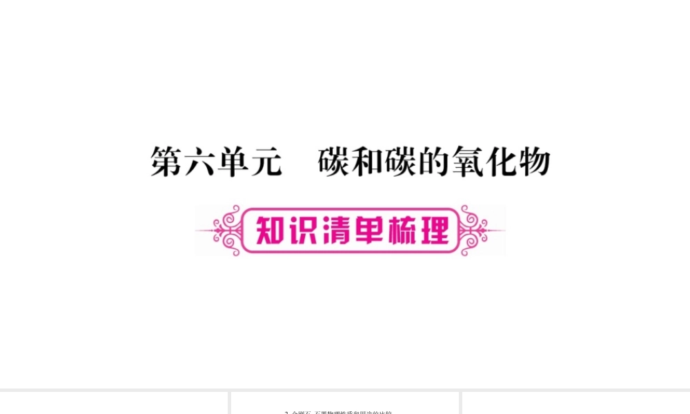 （宁夏专版）中考化学总复习 第一部分 教材系统复习 第6单元 碳和碳的氧化物课件-人教版初中九年级全册化学课件