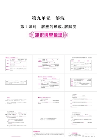 （宁夏专版）中考化学总复习 第一部分 教材系统复习 第9单元 溶液课件-人教版初中九年级全册化学课件