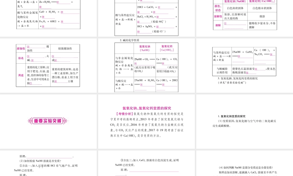 （宁夏专版）中考化学总复习 第一部分 教材系统复习 第10单元 酸和碱课件-人教版初中九年级全册化学课件