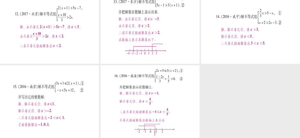 （宁夏专版）中考数学总复习 第二轮 中档题突破 专项突破2 方程（组）与不等式（组）的解法课件-人教版初中九年级全册数学课件