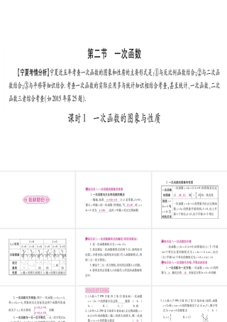 （宁夏专版）中考数学总复习 第一轮 考点系统复习 第3章 函数 第2节 一次函数课件-人教级全册数学课件