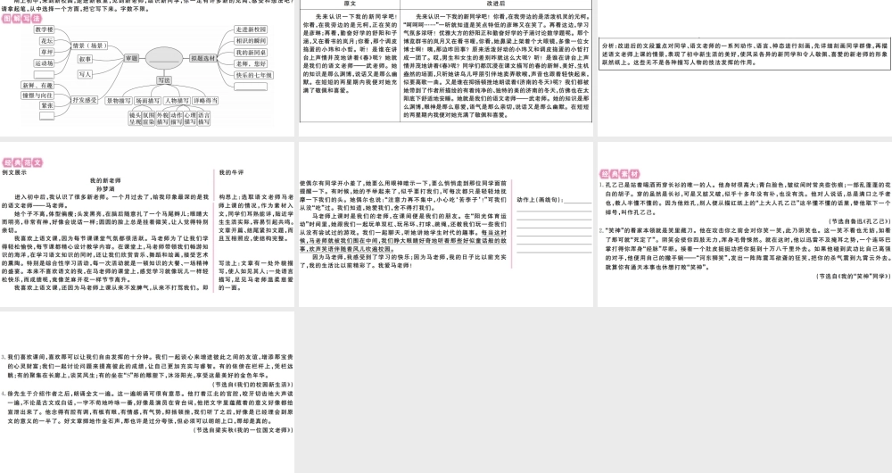 （安徽专版）七年级语文上册 第一单元写作指导习题讲评课件 新人教版-新人教版初中七年级上册语文课件