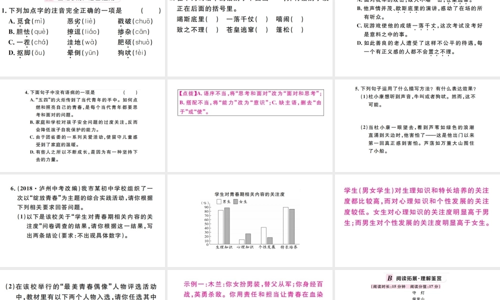 （孝感专版）秋九年级语文上册 第四单元 16 孤独之旅习题课件 新人教版-新人教版初中九年级上册语文课件