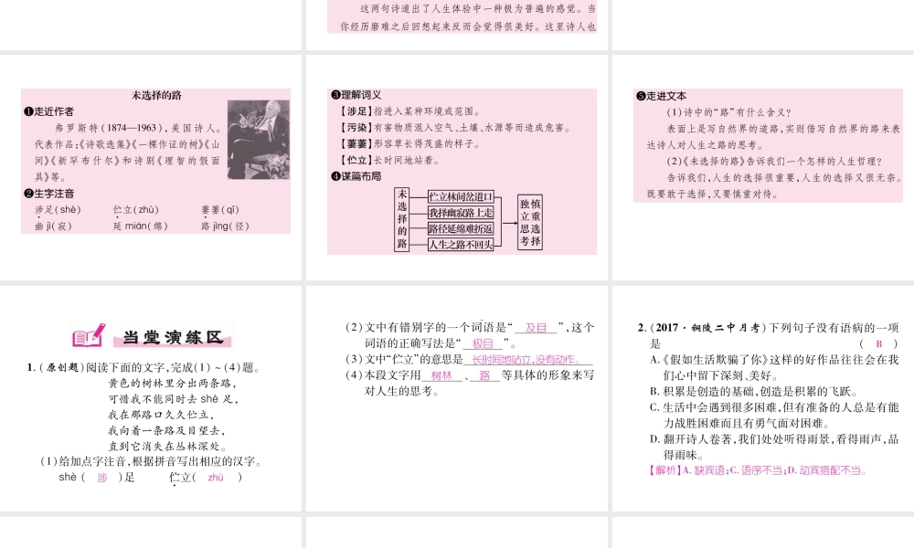 （安徽专版）七年级语文下册 第五单元 19 外国诗二首课件 新人教版-新人教版初中七年级下册语文课件