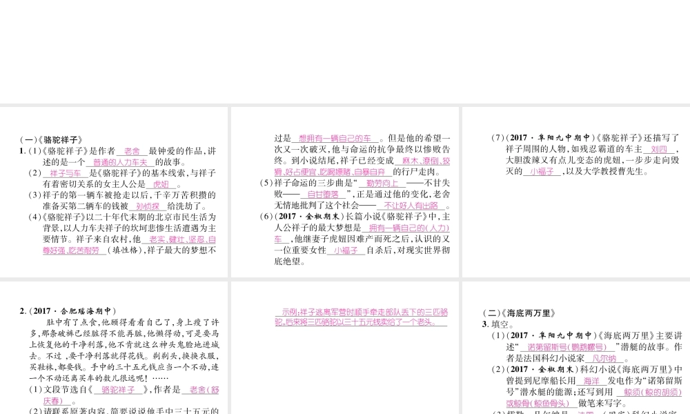 （安徽专版）七年级语文下册 专题4 名著导读课件 新人教版-新人教版初中七年级下册语文课件