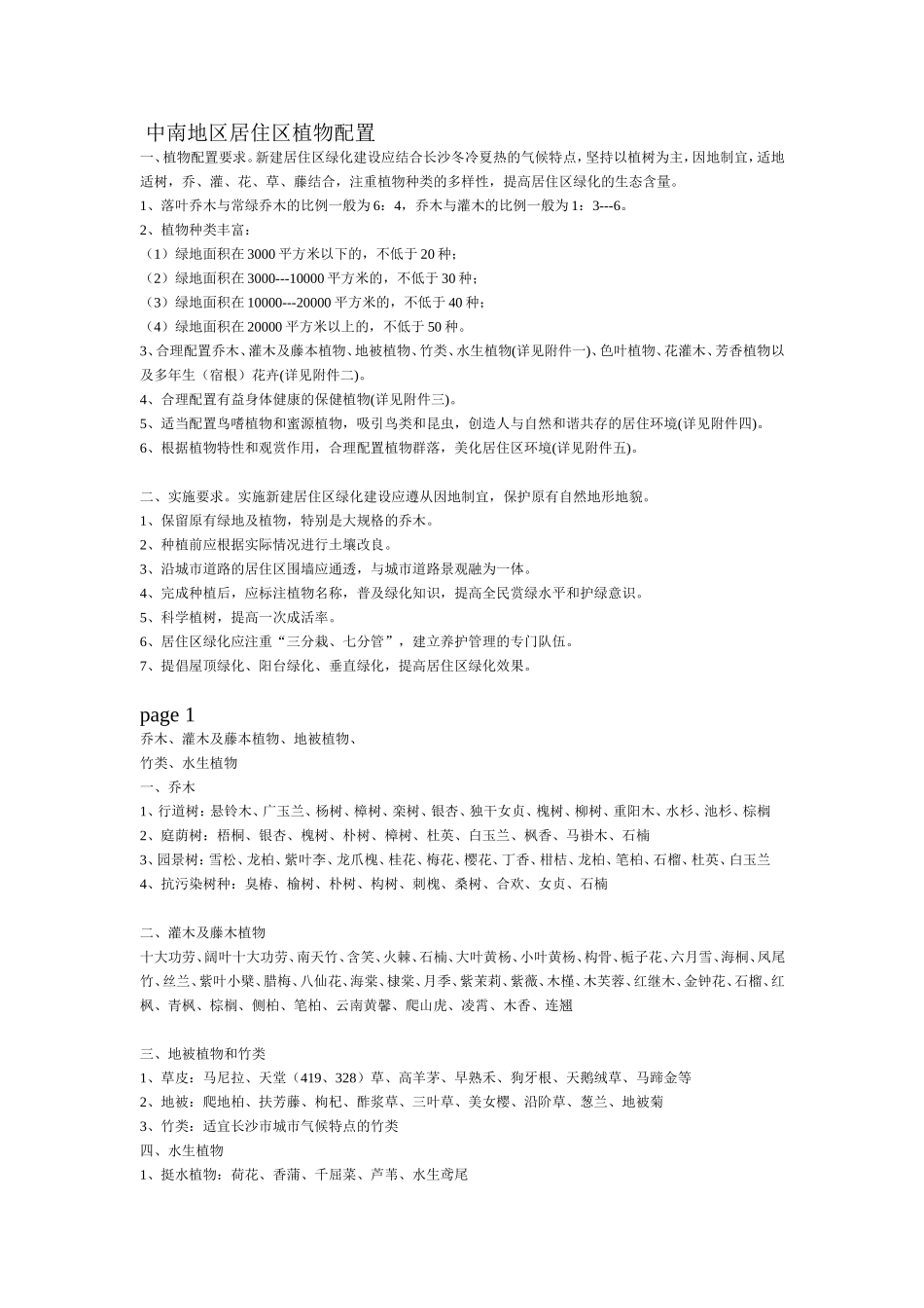  中南地区居住区植物配置 _第1页