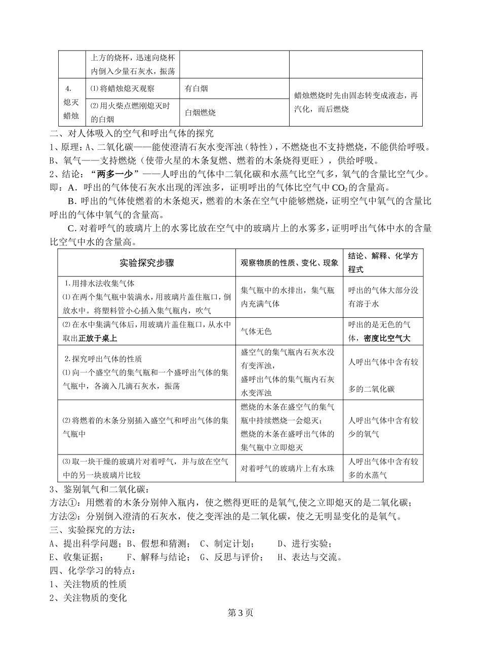 化学使世界变得更加绚丽多彩化学全册知识点梳理汇总_第3页
