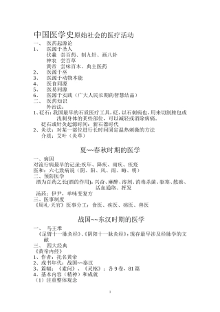 中国医学史原始社会的医疗活动