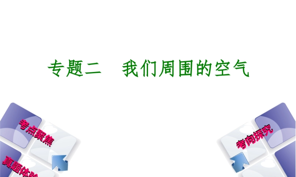（安徽专版）中考化学 专题2 我们周围的空气课件-人教版初中九年级全册化学课件
