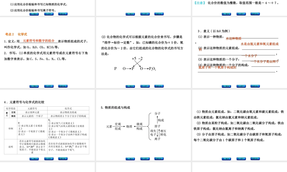 （安徽专版）中考化学 专题5 化学式与化合价课件-人教版初中九年级全册化学课件