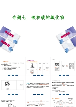 （安徽专版）中考化学 专题7 碳和碳的氧化物课件-人教版初中九年级全册化学课件