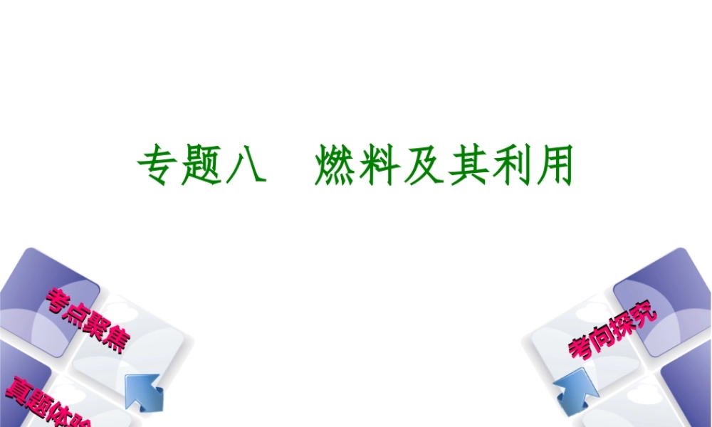 （安徽专版）中考化学 专题8 燃料及其利用课件-人教版初中九年级全册化学课件
